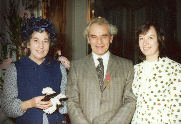 After receiving his OBE for services to music. Here with his wife, Greta (right) and sister, Freda, Wellington 1974